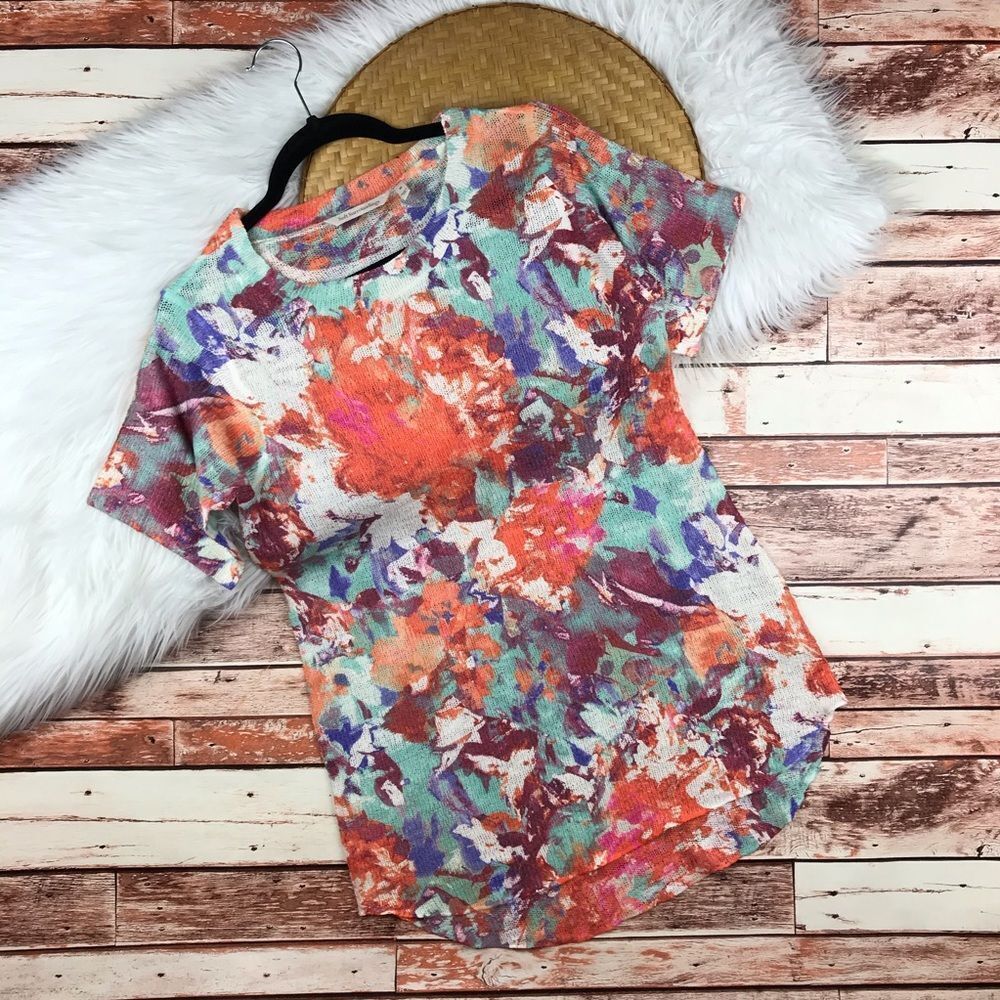 Soft‎ surroundings floral print knit blouse